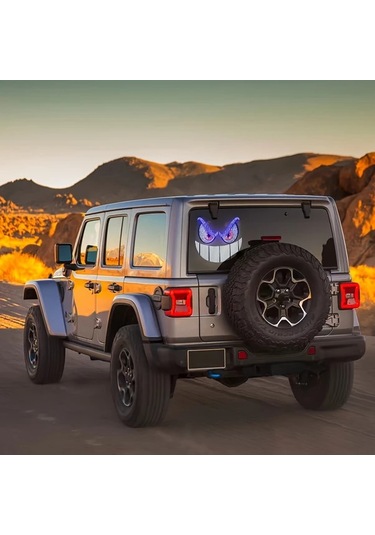 Willowhaven 3 Adet Akıllı Led Araba Dekoratif Işıkları Red White 11 Mod Renkli Işık Modları Şeytan Gözü Dinamik İfade Ekranı Usb Fişli Araba Çıkartma Işıkları