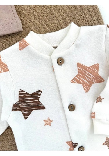 Svetik Yenidoğanlar İçin İçi Fırçalı Üstler 2'li Set 183618080 Sütlü