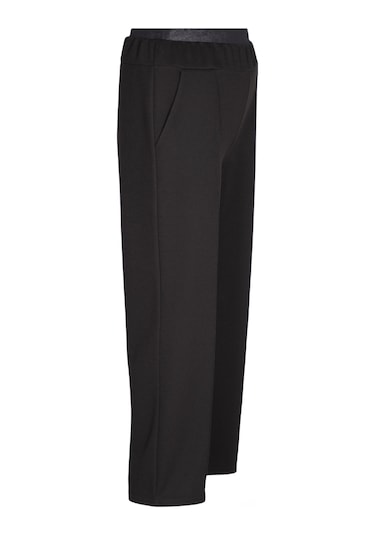 Hesna Kadın Nazlı Kışlık Büyük Beden Astarsız Siyah Pantolon Siyah