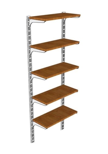 Rafburada Rafburada® 5 Katlı Kitaplık. Ahşap Duvar Rafı. Dekoratif Raf.