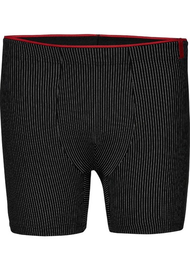 Weweus Siyah Pamuk Elastan Çizgili Boxer 14921 Siyah