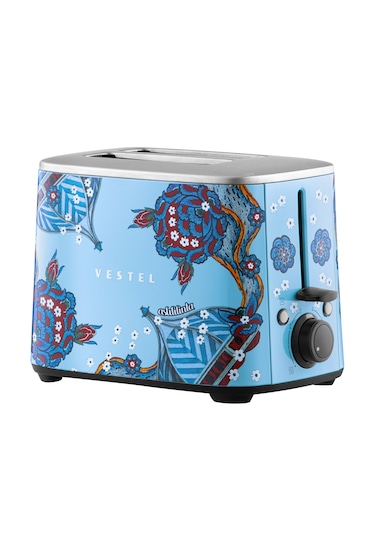 Vestel X Aslı Filinta Retro Düş Mavisi Çini Ekmek Kızartma Makine