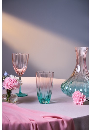 Karaca Judith 25 Parça Bardak Kadeh Ve Karaf Seti Renkli Renkli