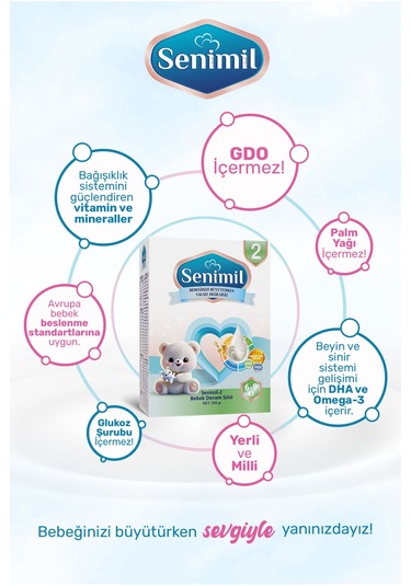 Senimil 2 Bebek Devam Sütü 250 G 2 Adet