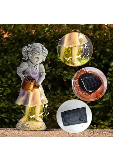 Peri Bahçe Heykelleri Açık Dekor, Güneş Işıkları İle Melek Figürinler Reçine Yard Sanat