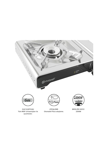 Outwell Etna Solo Stove Paslanmaz Çelik Gövde Portatif Kamp Ocağı Gri