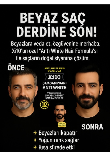 Xi10 Beyaz Kapatıcı Şampuan 300 ML