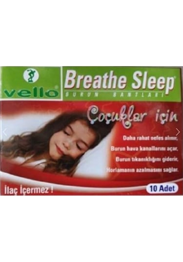 Vello Breathe Sleep Burun Bandı Çocuk İçin 10 Adet