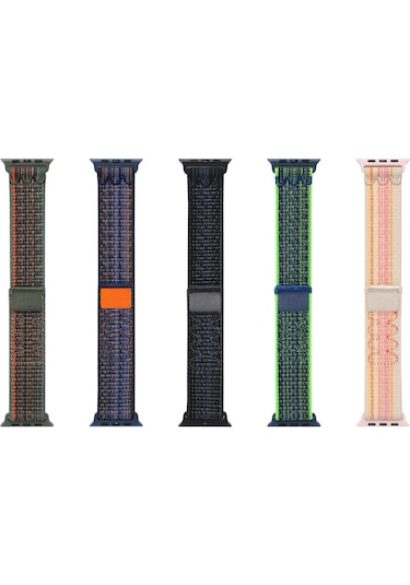 Teknodur Watch 10 42mm Uyumlu Krd-91 Hasır Kordon Strap Kayış-mavi