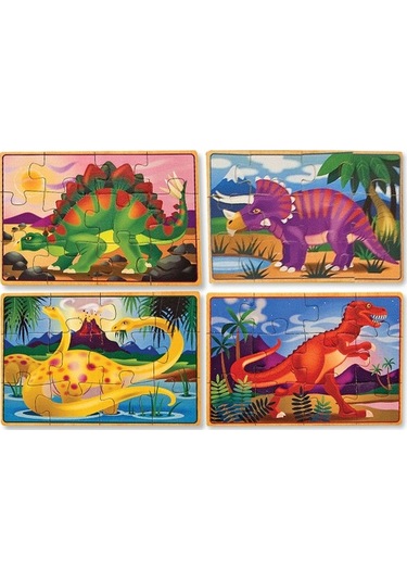 Melissa And Doug Ahşap 12X4 Yapboz Seti Dinozorlar