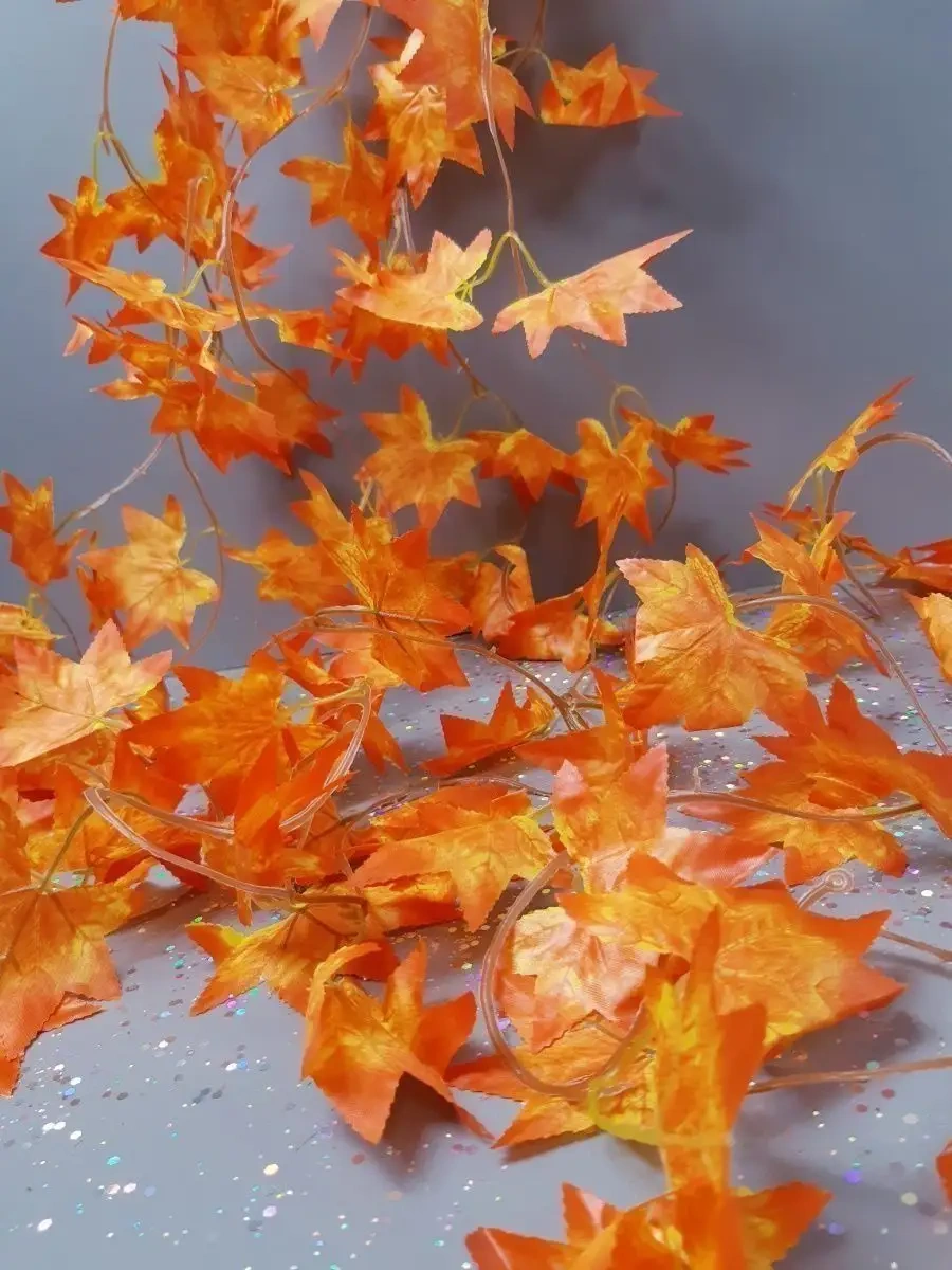 Love Land Işık Zinciri Asarak Yapılmış, Sonbahar Yaprakları, Sonbahar, Cadılar Bayramı Dekoru 117605280 Turuncu