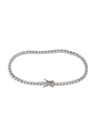 3 Mm Zirkon Taşlı 925 Ayar Gümüş Suyolu Kadın Bileklik Gümüş