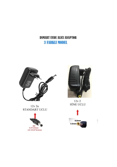 Digitürk Hd 9503 Uydu Alıcı Adaptör Iğne Uçlu 12V 2Amper