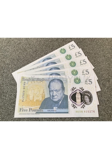 100 ADET 5 STERLİN BANKNOT POUND PARA GEÇERSİZ P...