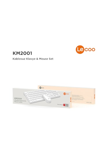 Lecoo KM2001 Kablosuz Türkçe Q Klavye Mouse Set