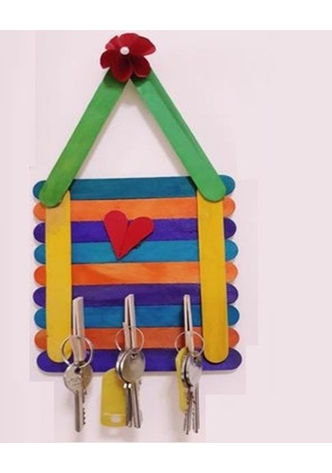 Puti Renkli Ahşap Geniş Dondurma Dil Çubuğu 50 Li Paket