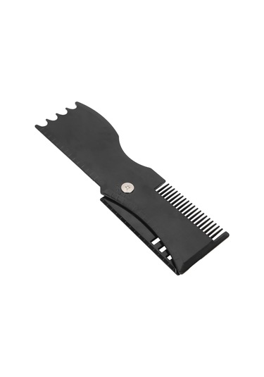 Maiyame Siyah Plastik 360 Derece Döner Sakal Şekillendirme Kalıbı - Ergonomik Tutuş, Simetrik Ve Hassas Kesim İçin Sakal Tasarım Aracı