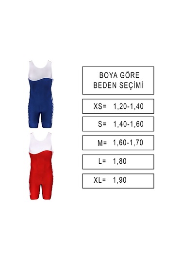 Dosmai Profesyonel Güreş Mayosu Tek Taraflı Kırmızı L Gm731 Kırmızı