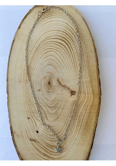 Paytak Moda Yıldız Gümüş Rengi Zincir Kolye Unisex Zincir Kolye Pytkznckly244 Gümüş