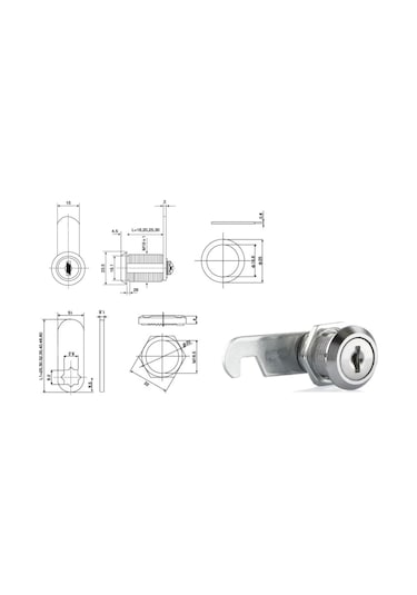 Canex Mandallı Çekmece Kilidi Nikel 20 Mm