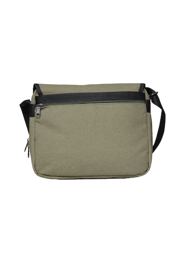 Unısex Kanvas Postacı Çantası Askılı Omuz Çantası Okul Çantası Körüklü Çapraz Çanta Pst01 Haki Yeşil Haki Yeşil