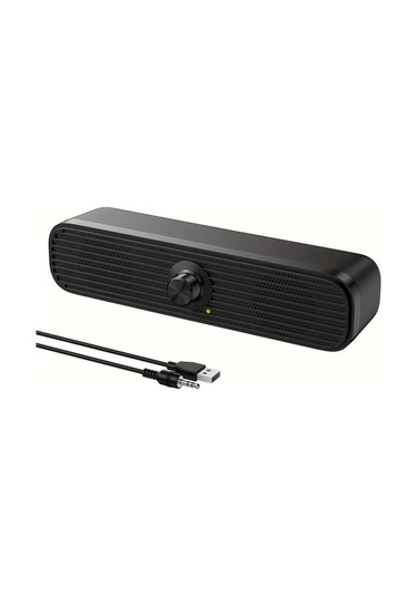 Willowhaven Siyah Mini Hoparlör: Usb Güçlü, 3.5mm Jak, Kompakt Tasarım, Ev Ve Ofis Kullanımı