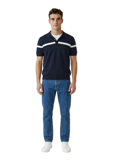 Cazador Erkek T-shirt Caz.34235 Lacivert