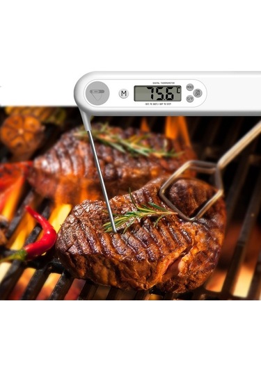 Ulzyvf Hızlı Okumalı, Geniş Ölçüm Aralıklı, Katlanabilir Dijital Gıda Termometresi - Kolay Taşınabilir Ve Yüksek Hassasiyetli, Küçük Ve Pratik