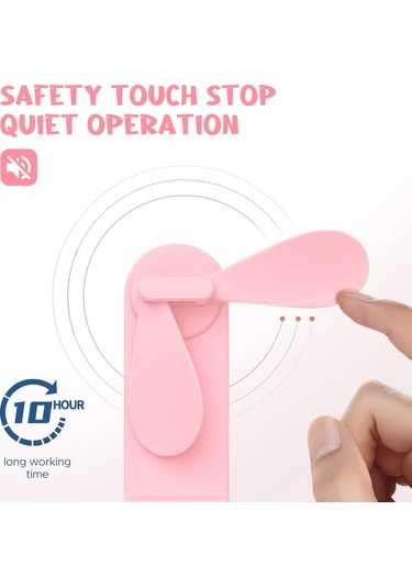 Taşınabilir El Tipi Vantilatör, Spreyli Mini El Tipi Vantilatör Pembe,