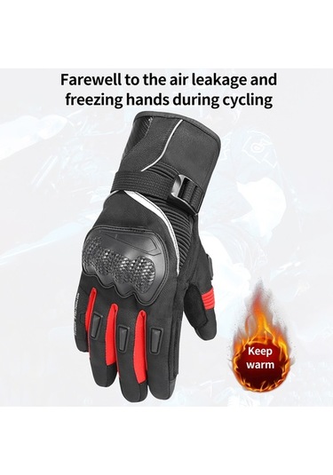 Fortunelane Isıtmalı Kışlık Motosiklet Eldivenleri - Su Geçirmez Sürüş Eldivenleri
