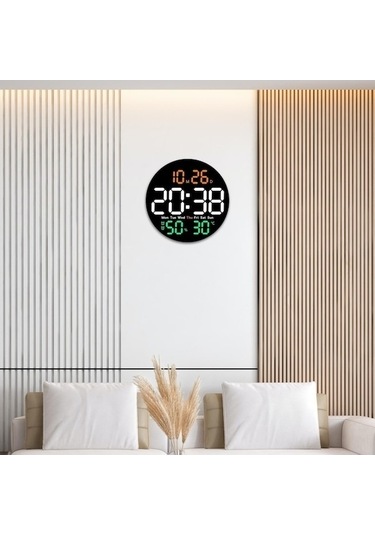 Novahub Suntek Magideal Dijital Duvar Saati Sessiz Sıcaklık Ölçer Çok-renkli Tn, Çok Renkli Çok Renkli