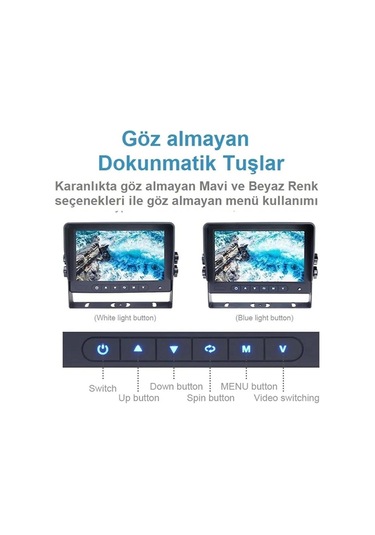 Blacksys Betoptek Btm710 Ticari Araç Ekranlı 3 Lü Kamera Sistemi Btm710