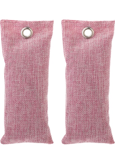 Geeksen Yeni Ev Odor Ve Formaldehit Temizleyici Aktiviteye Çarpık Bambu Kömür Paketi 2 Adet 75g Pembe Bs-005 Pembe