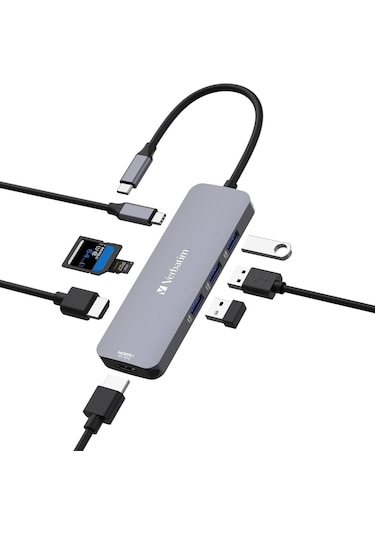 Verbatım 32151 Usb-c Pro 8 Port Hub Cmh-08