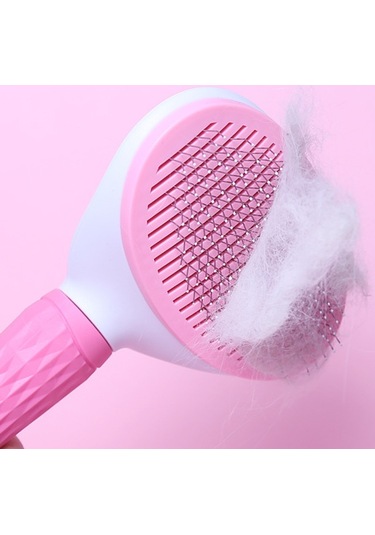 Taşınabilir Köpek Tarak Saç Kedi Fırçası Bakım Aracı Saç Yavru Temizleme Pet Fırçalar Kürk Temizleme Masaj Combs Yavru Ürünler Köpek Tarakları Pembe