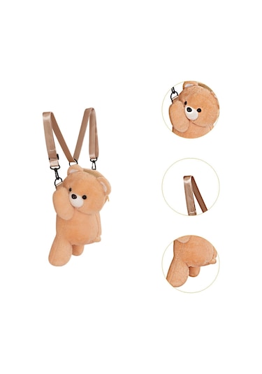 Homyl Ayarlanabilir Askı Seyahat Sırt Çantası Ile Peluş Ayı Açık Kahverengi