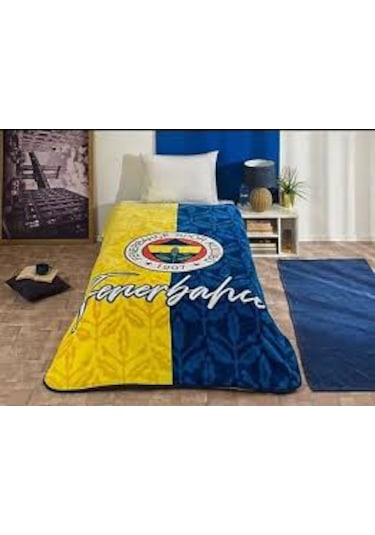 Taç Lisanlı Fenerbahçe Klasik Tek Kişilik Battaniye