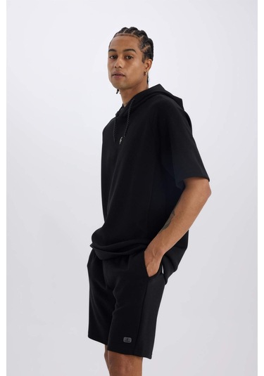 DeFactoFit Kısa Paça Skuba Dalgıç Kumaş Sporcu Şort C5902AX25SPBK81