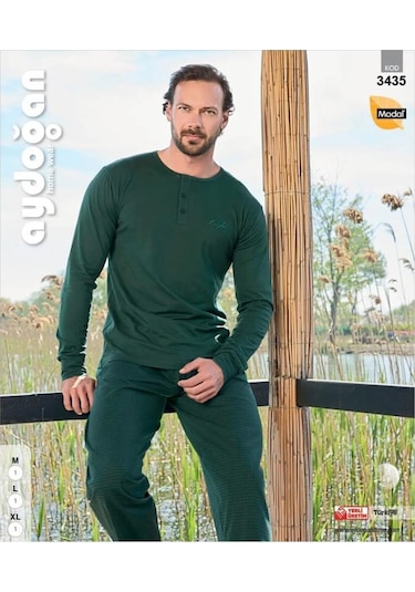 Aydoğan Erkek Modal Uzun Kollu Pijama Takımı 3435 - 001