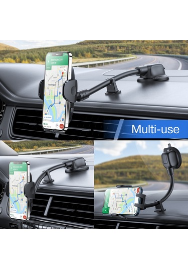 Joyroom Jr-zs259 360 Derece Dönebilen Mekanik Araç Tutucu, Stil: Uzun Kol Enayi Siyah