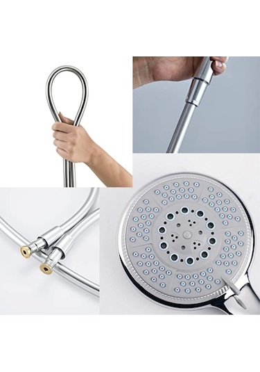 Lgq Plus 5 Fonksiyonlu Kaliteli Duş Başlığı + 5 Katmanlı Pvc Duş Krom