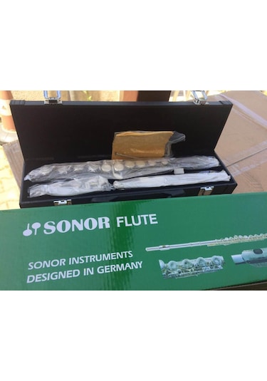Sonor Siyah Renk Gümüş Tuş Profesyonel Yan Flüt Seti
