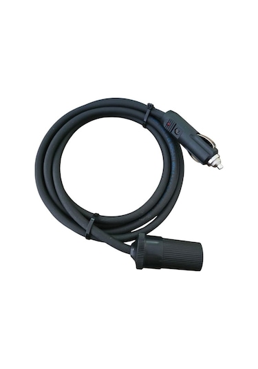 Araç Çakmaklık Uzatma Kablosu 12-24 Volt 16 Amper 2 X1,5mm Ttr Bakır 2 Mt-siyah