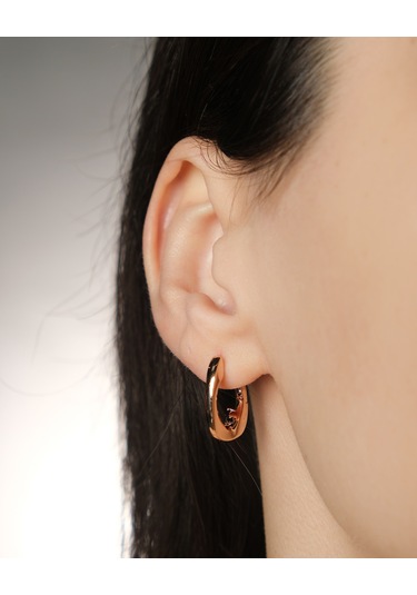 Lekka Design Kadın Kararmaz Çelik Lüks Takı Siyah Zirkon Taşlı Oval Halka Küpe