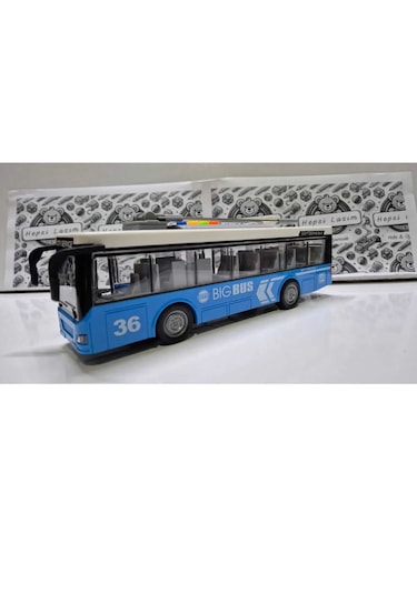 Sürtmeli Oyuncak Şehir Yolcu Otobüs Işıklı Sesli Açılan Kapı Kırı