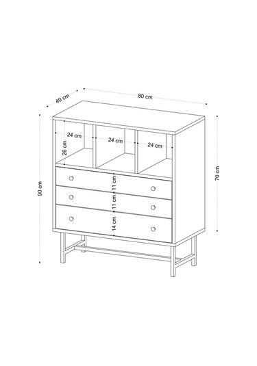 Decormet Carla Şifonyer Safir Meşe Diğer