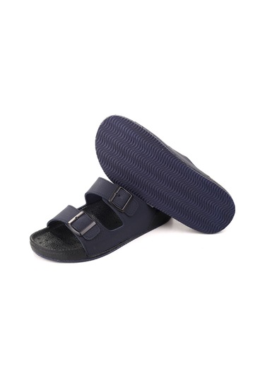 Pierre Cardin Pc-7408 Erkek Rahat Taban Tokalı Terlik Lacivert