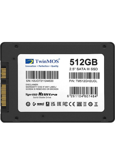 Twinmos TM512GH2UGL 2.5"  512 GB 580/550 MB/S TLC 3D NAND SATA 3 SSD
