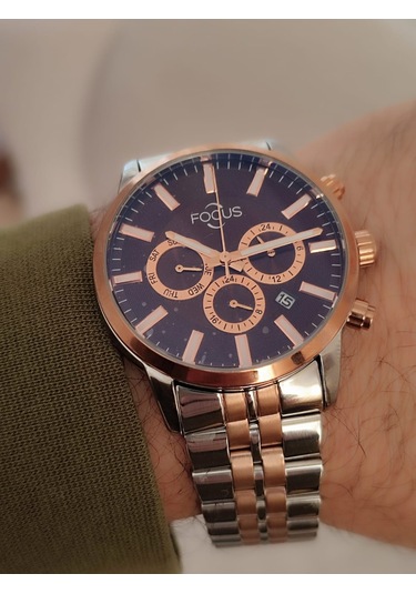 Focus Çelik Kordon Erkek Kol Saati Fonksiyonlu Takvimli 2089