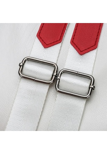 Ganzhoushop White Sırt Sırt Seyahat Renkli Patchwork Öğrenci Moda Kapasiteli Kadın Kadın Eğlence Çantası Çantası Çantası Çantası Büyük Kl Beyaz